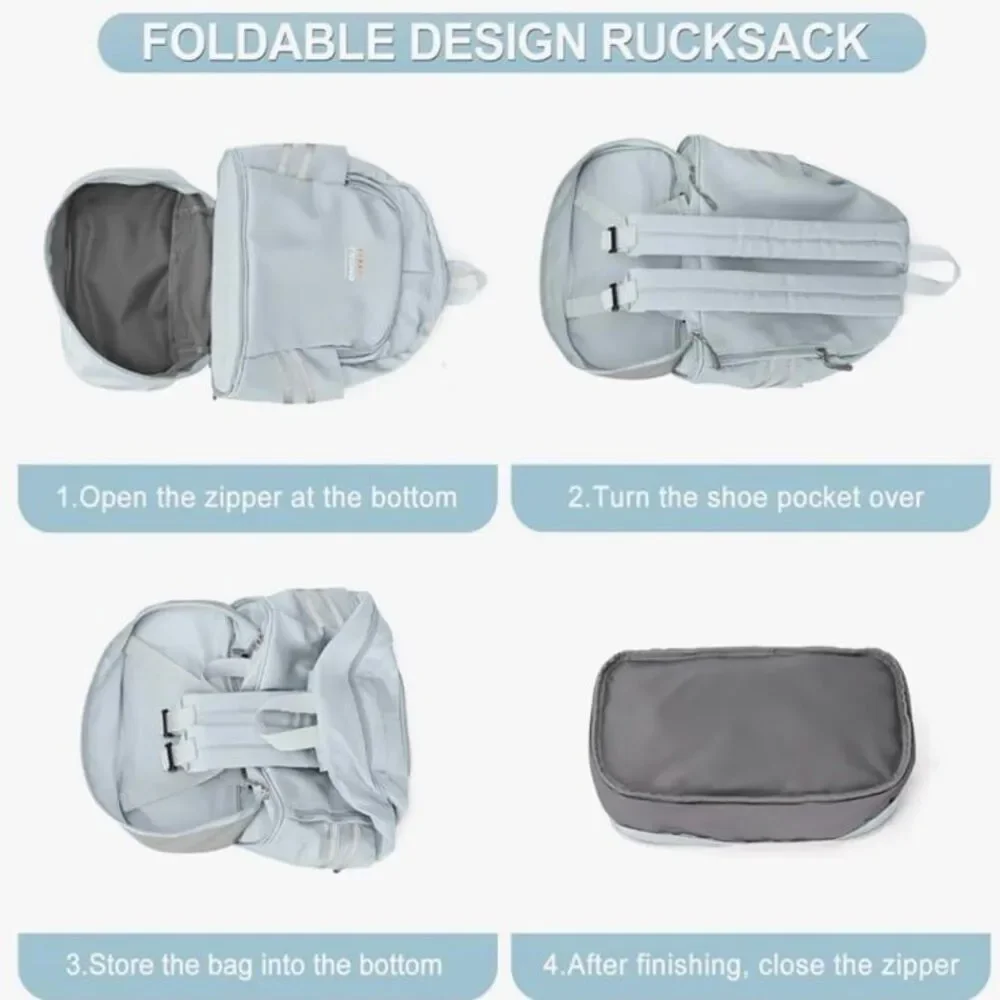 Gym Backpack Waterproof separate shoe compartment Large 35L Multipockets NWT